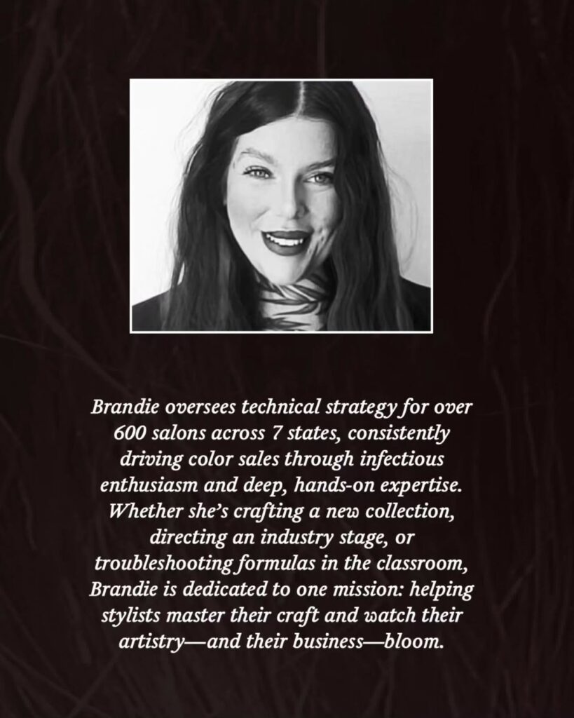 Neill Technical Specialist Brandie Devillier Portrait of Brandie Devillier, Neill Technical Specialist, who oversees Aveda color strategy for over 600 salons.